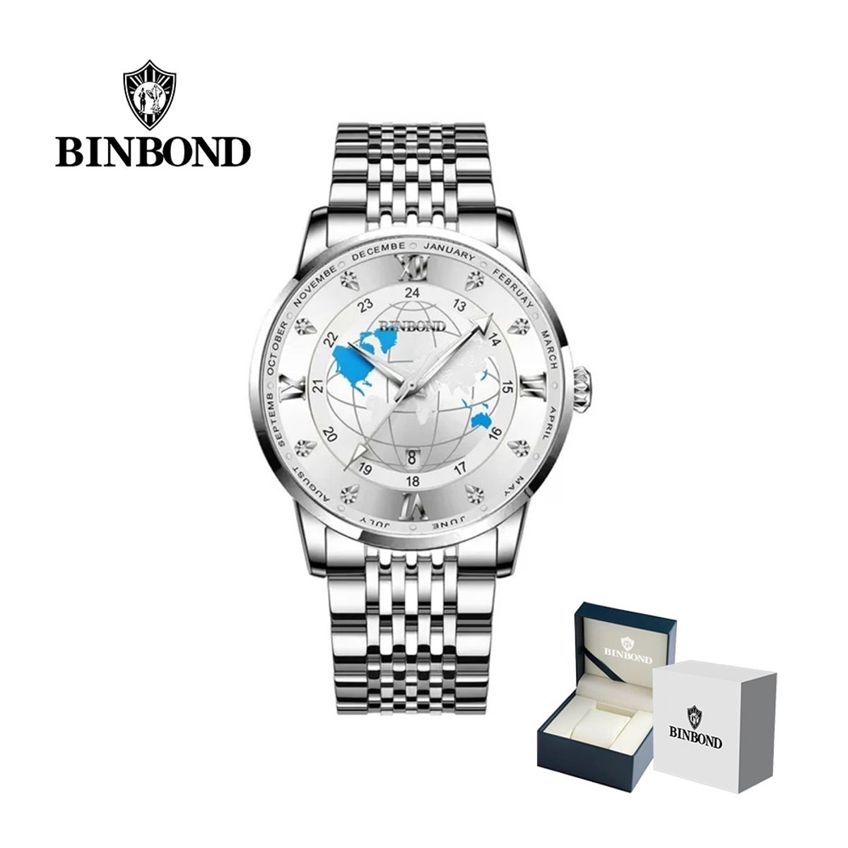 GENERICO - Reloj BINBOND para Hombre - Elegante - Acero