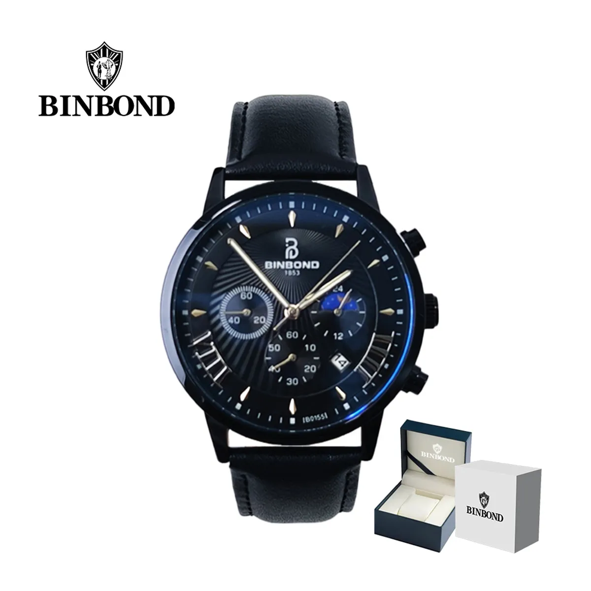 GENERICO - Reloj BINBOND para Hombre - Elegante - Cuero