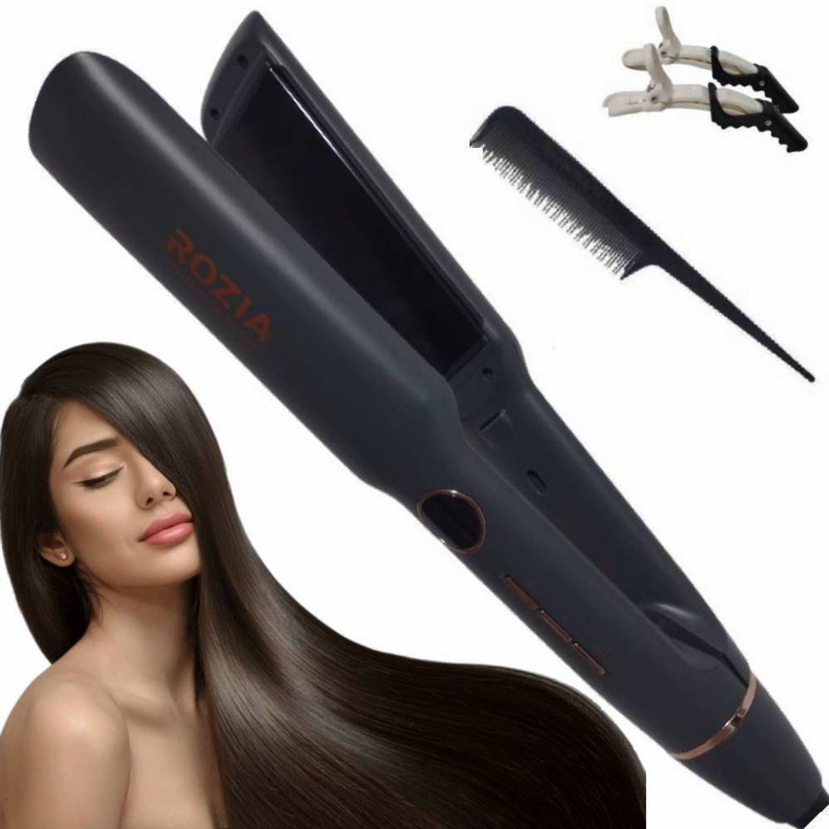 GENERICO - Plancha  Profesional Ceramica Turmalina ROZIA HR831
