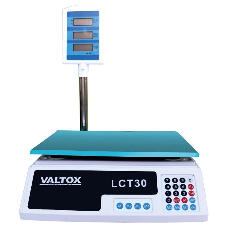 VALTOX - Balanza Bodeguera Electrónica Digital Valtox LCT30 de 30kg5gr con Torre