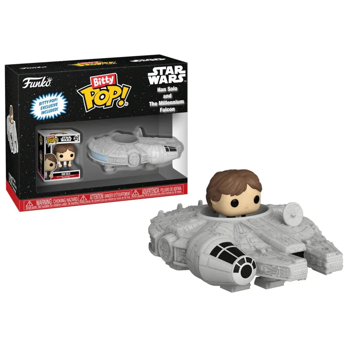 FUNKO - Funko BITTY Pop Star Wars Han Solo n The Millennium Falcon