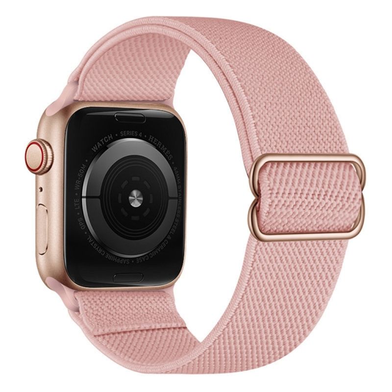 GENERICO - CORREA NYLON + BUMPER PARA APPLE WATCH BRILLOS ROSADO 38 MM