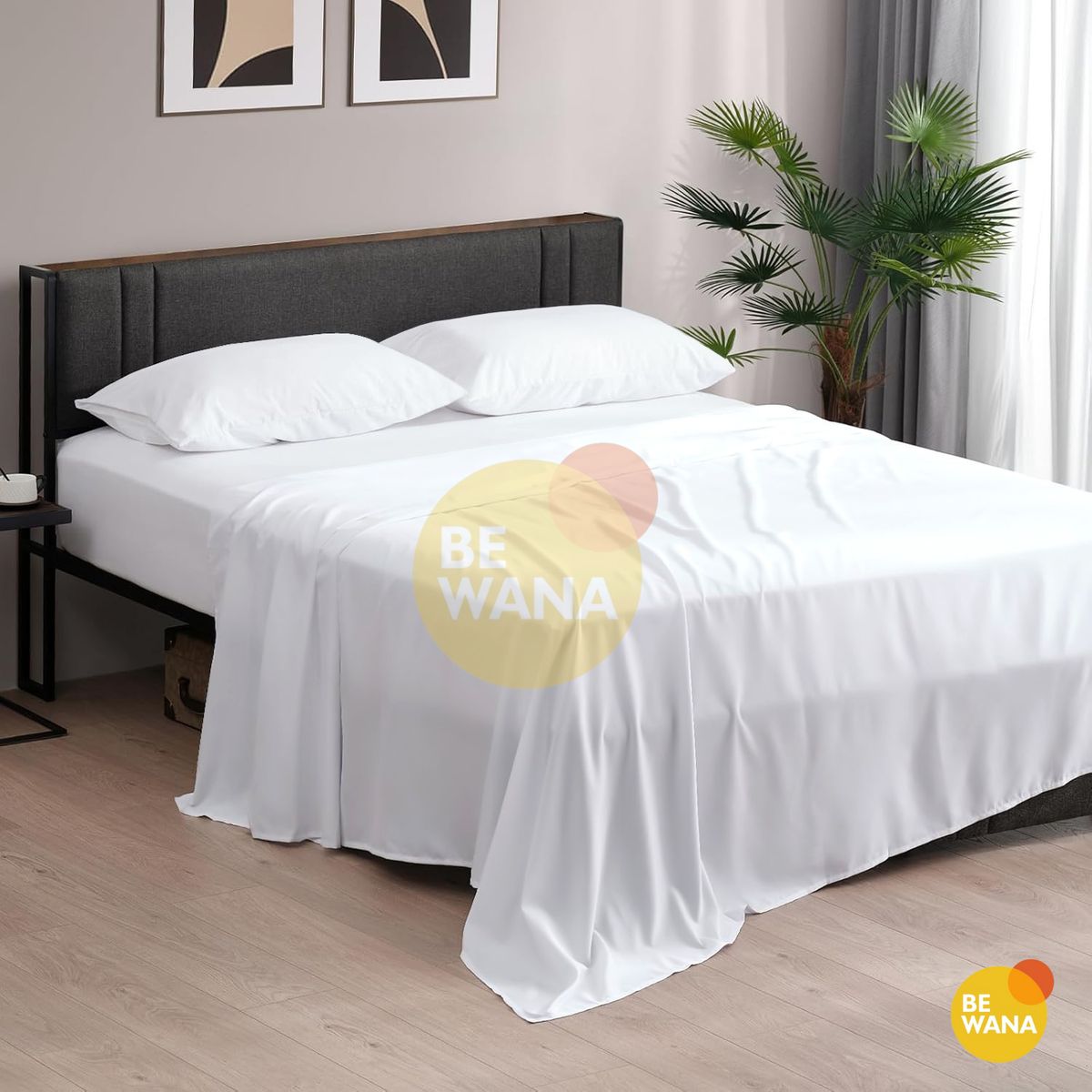 CASATEX - Juego de Sábanas 4 Piezas Algodón Egipcio 600 Hilos QUEEN