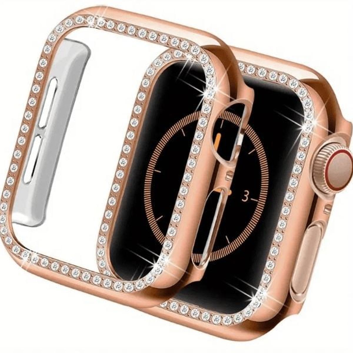 GENERICO - CORREA NYLON + BUMPER PARA APPLE WATCH BRILLOS BRONCE 41 MM