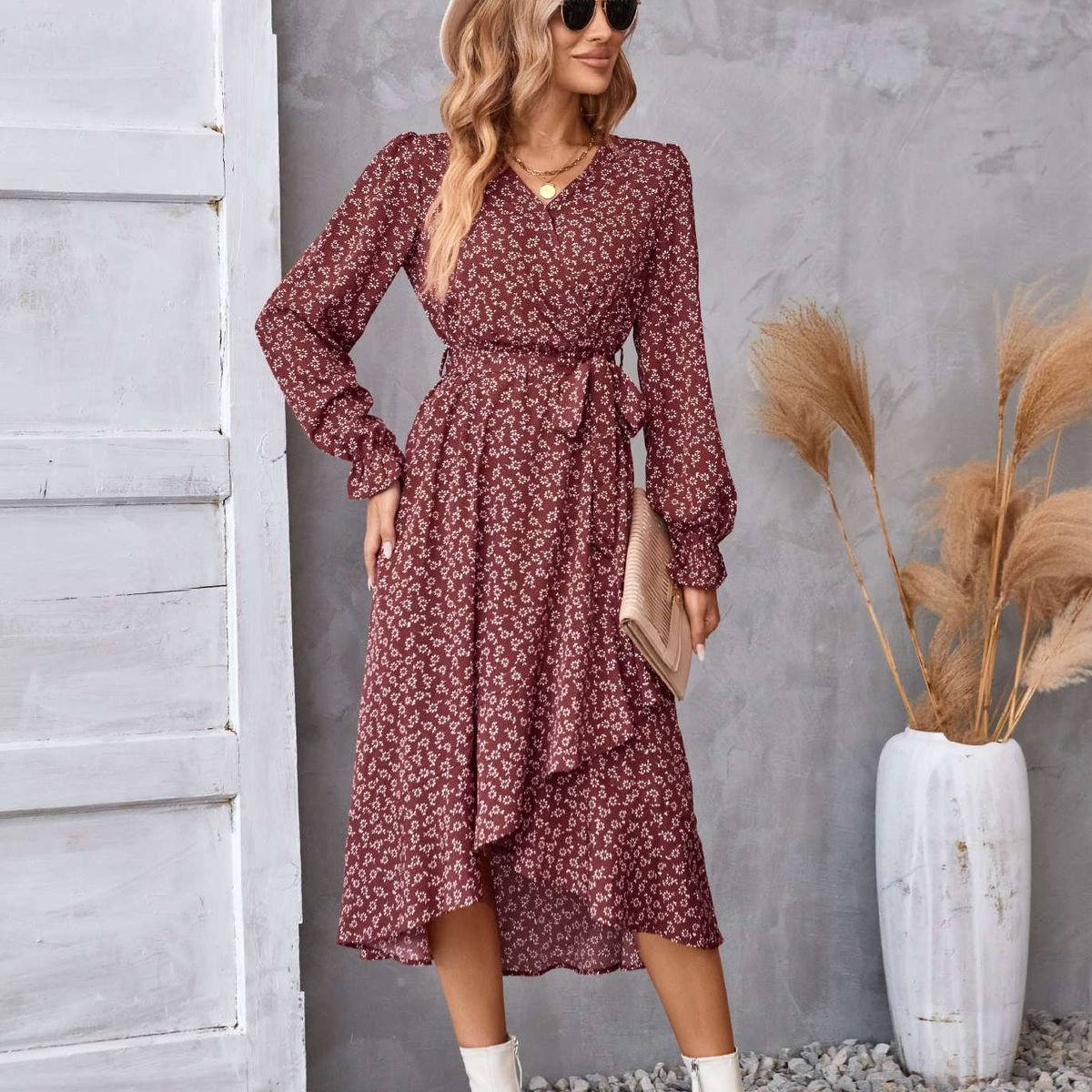 BLWOENS - Vestidos casuales de para mujeres - Rojo