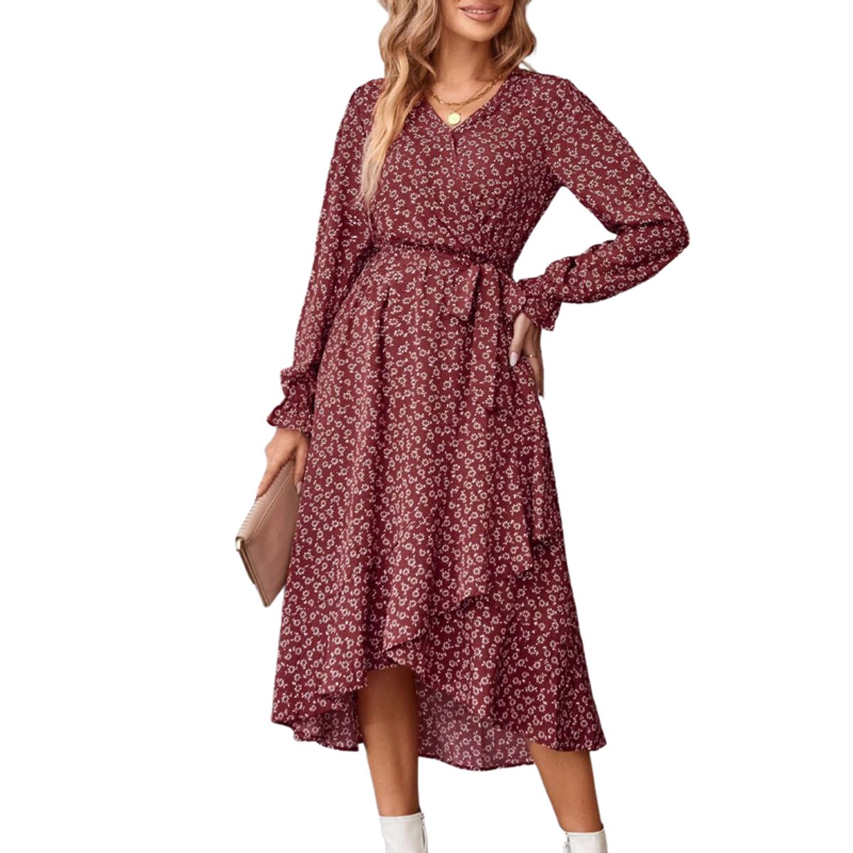 BLWOENS - Vestidos casuales de para mujeres - Rojo