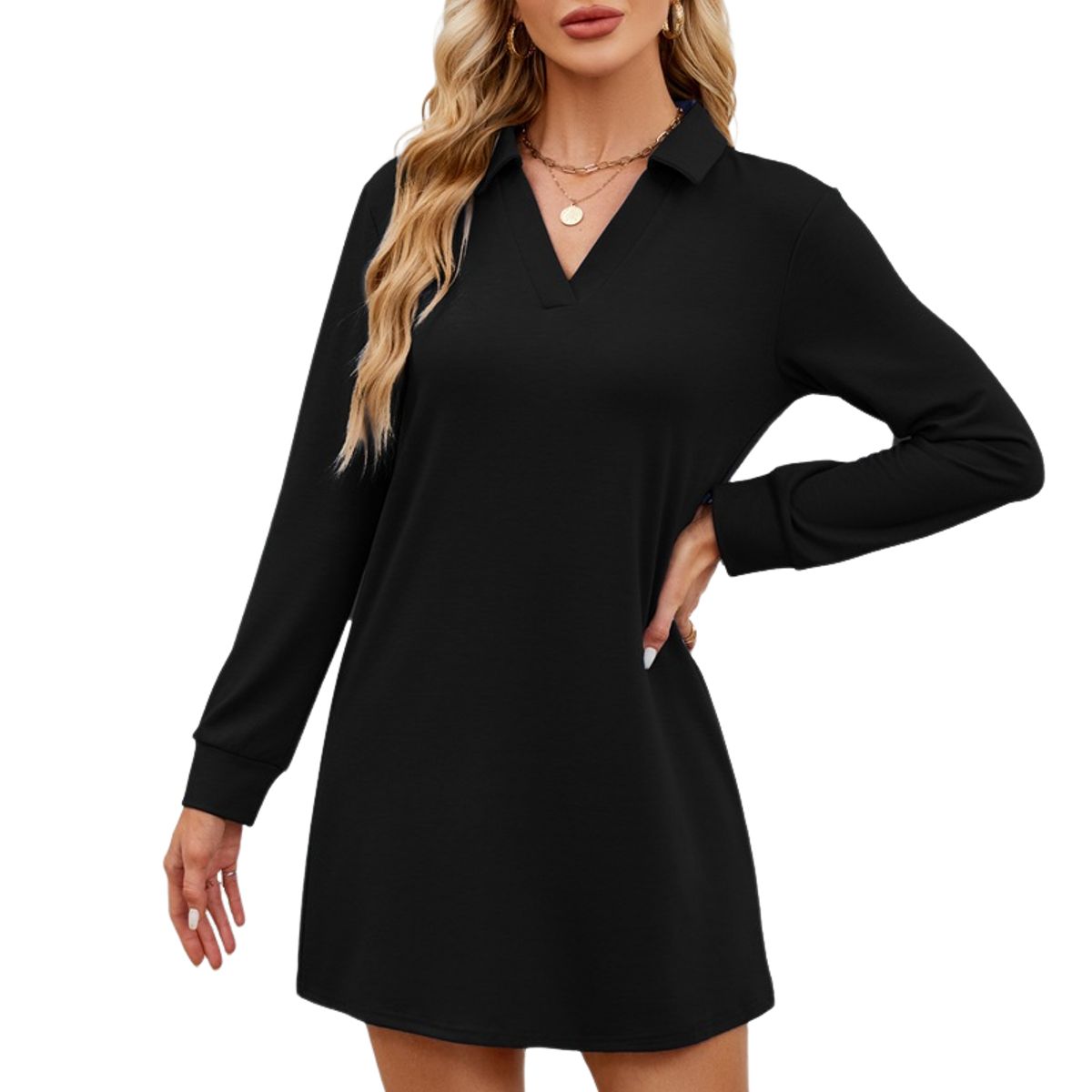 BLWOENS - Vestidos casuales de para mujeres - Negro