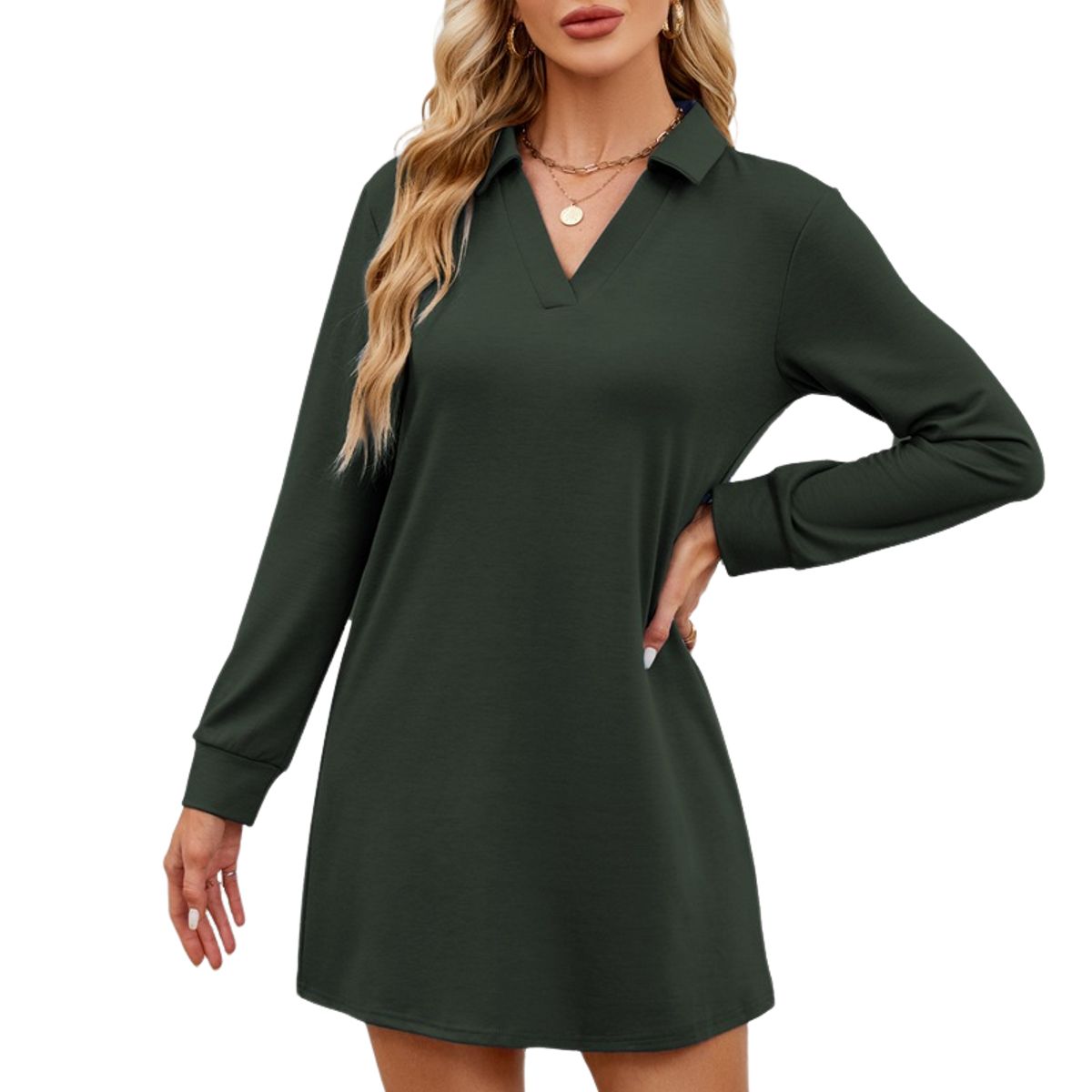 BLWOENS - Vestidos casuales de para mujeres - Verde