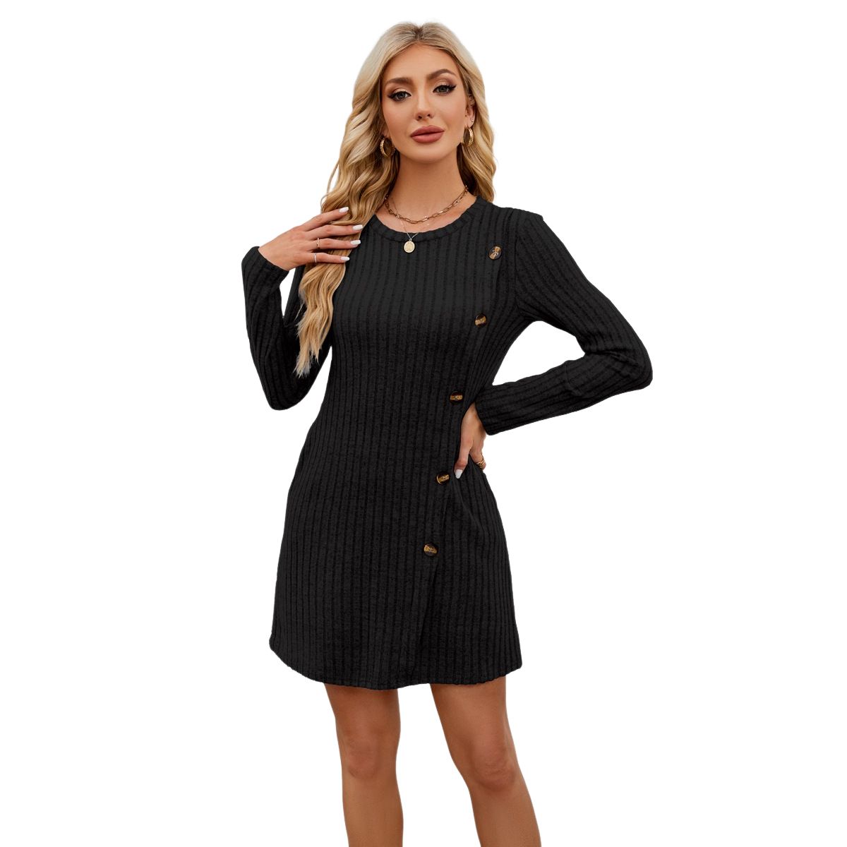 BLWOENS - Vestidos casuales de para mujeres - Negro