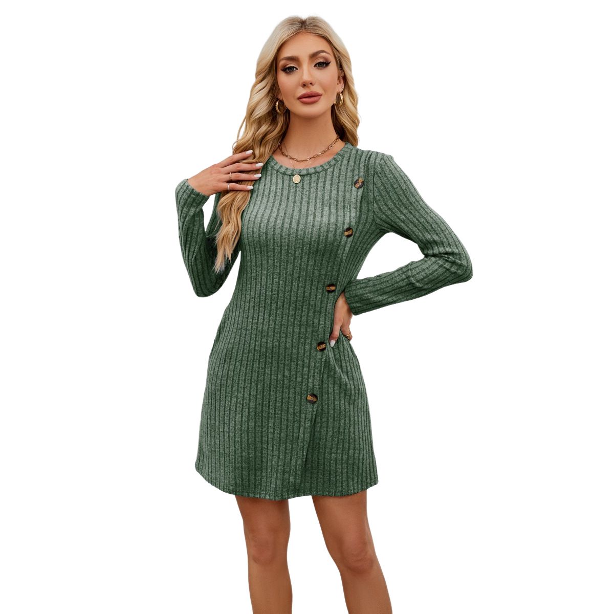 BLWOENS - Vestidos casuales de para mujeres - Verde
