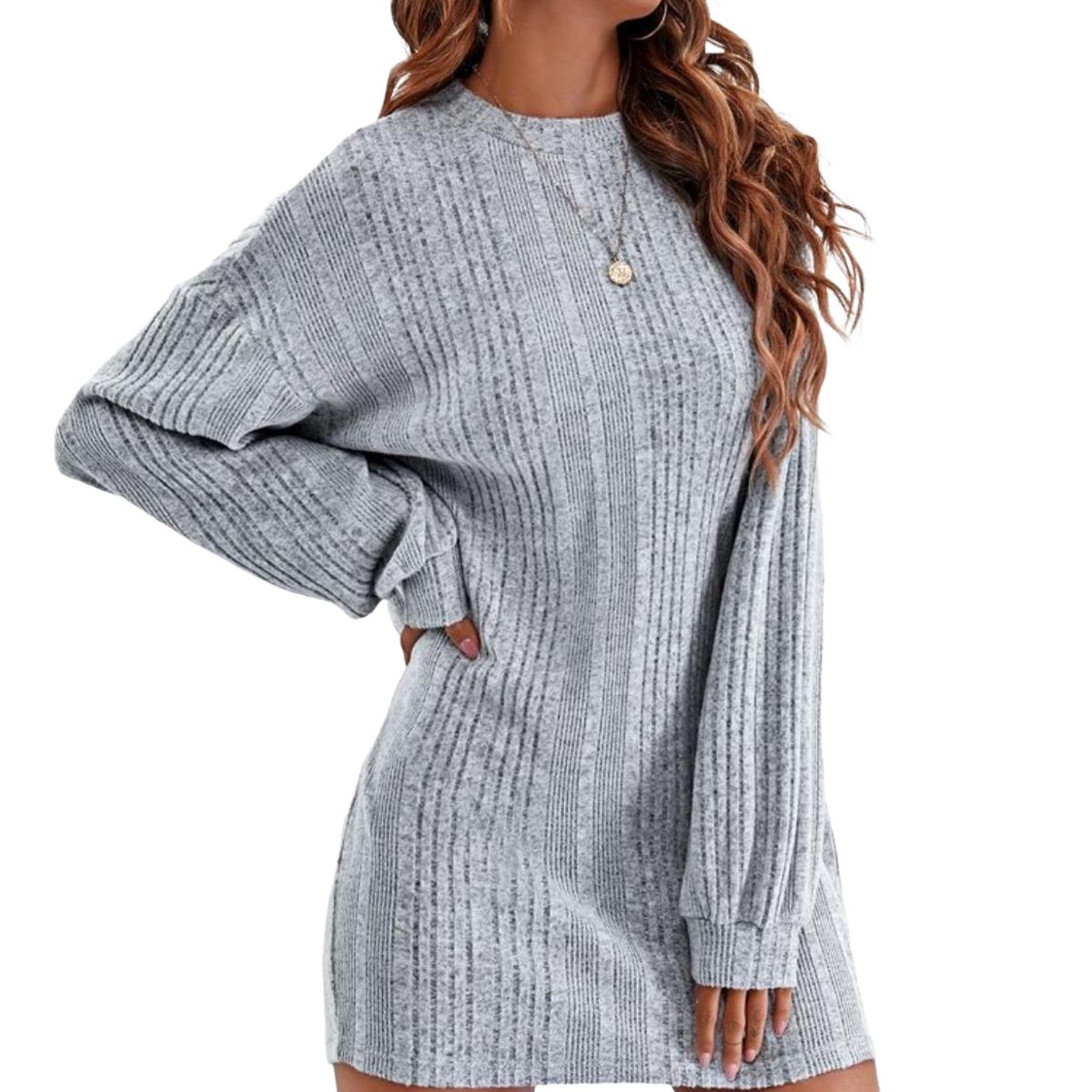 BLWOENS - Vestidos casuales de para mujeres - Gris