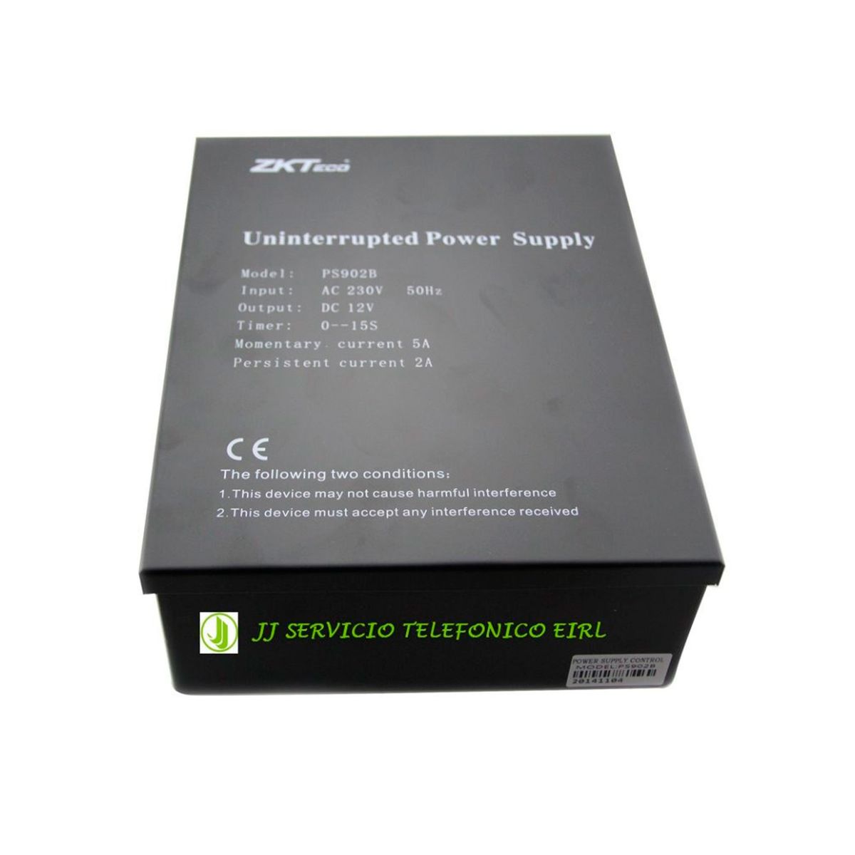 ZKTECO - FUENTE DE CARGA ZKTECO DE BAT 220VAC SAL 12VDC 5AMP PN ZK-PS902B