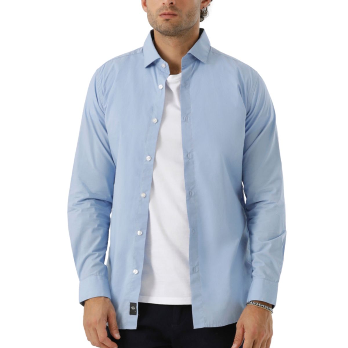 DOCKERS - Camisa Hombre Crafted Slim Fit Blues Dockers