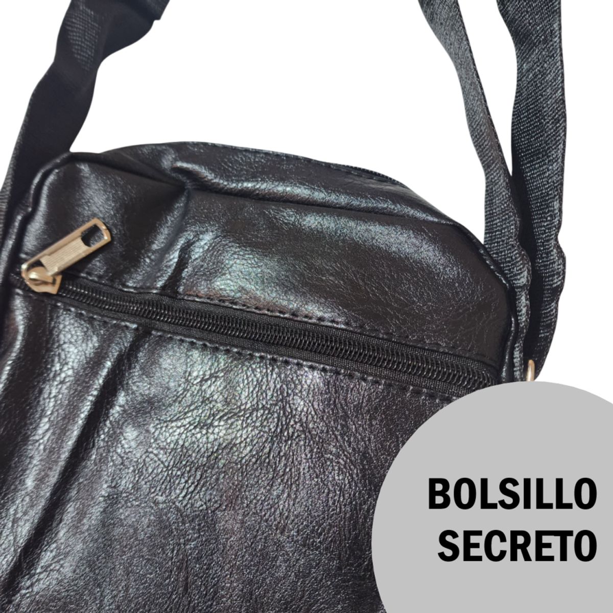 GENERICO - Morral Bandolera Hombre casual con 5 compartimentos