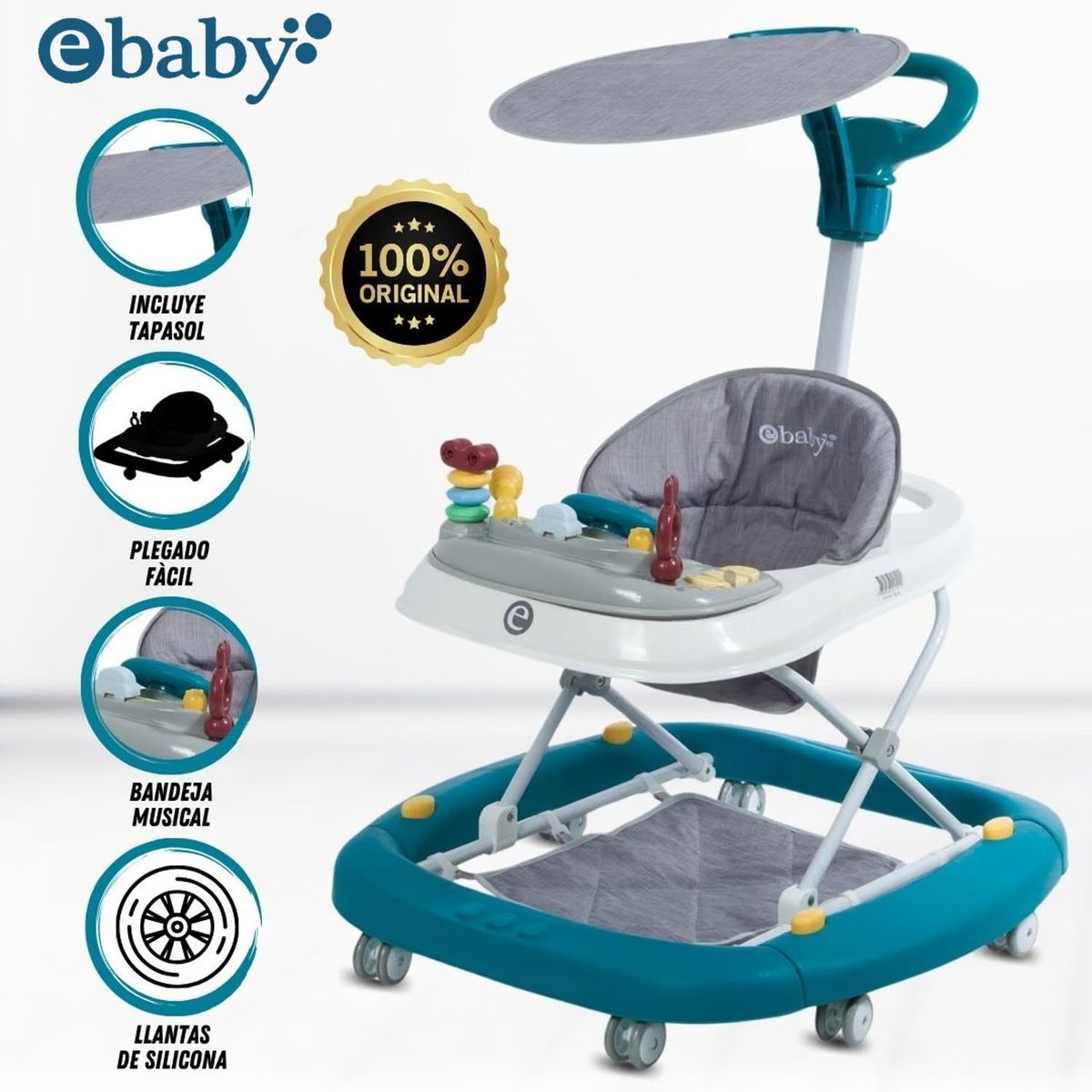 EBABY - Andador Mecedora «FLO BABY» Edición Limitada Blue