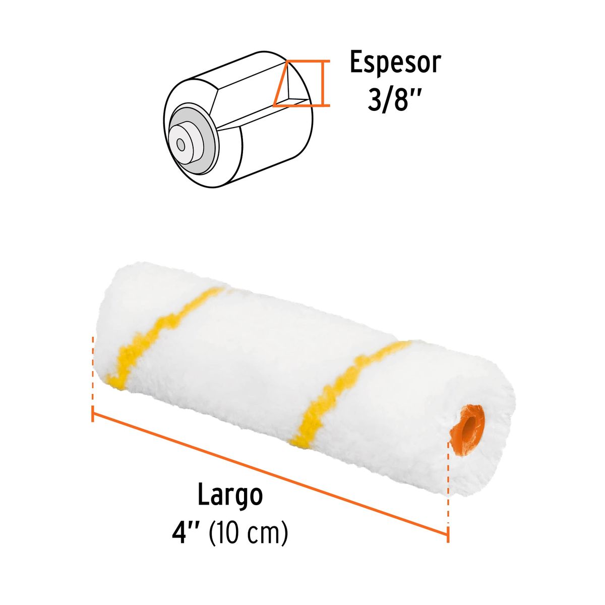 TRUPER - Bolsa c2 felpas para mini rodillo esponja 4x38 Truper