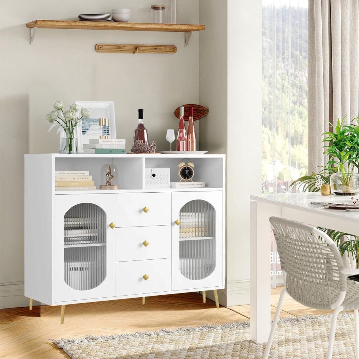 GENERICO - Aparador Vitrina Milano Blanco Muebles Gaudi