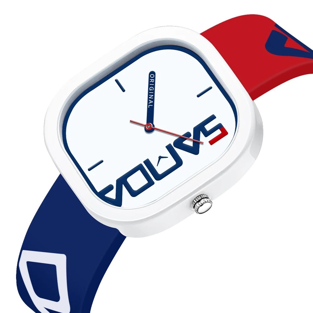 SANDA - Reloj Hombre Deportivo SANDA 3203 Análogo Blanco