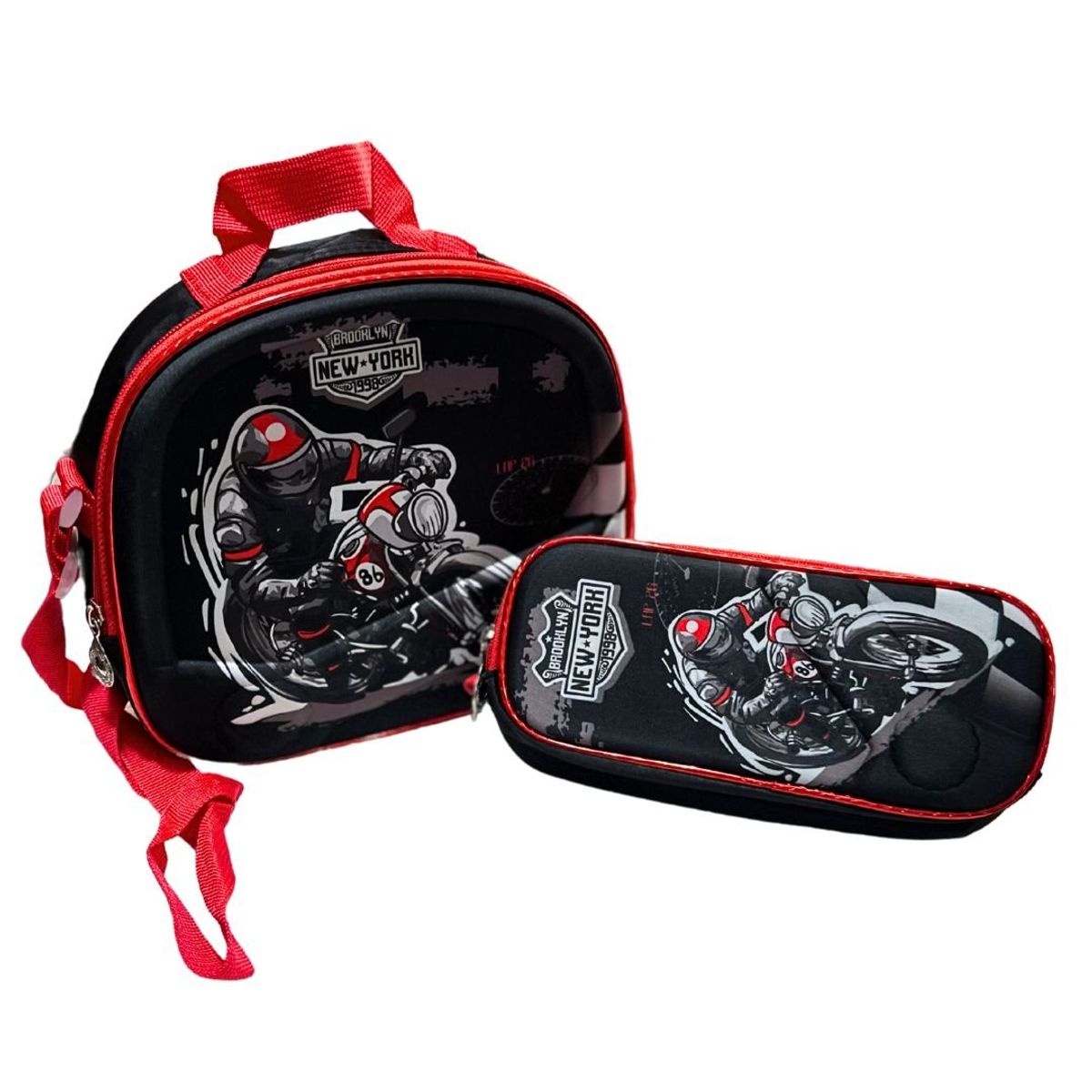 GENERICO - Set De Mochila 3d Lonchera Estuche Con Relieve y luces