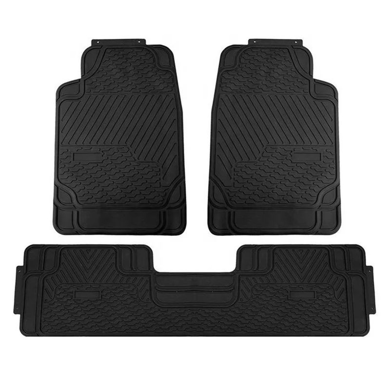 GENERICO - Piso De Jebe PVC Universal 3 Piezas Auto Camioneta
