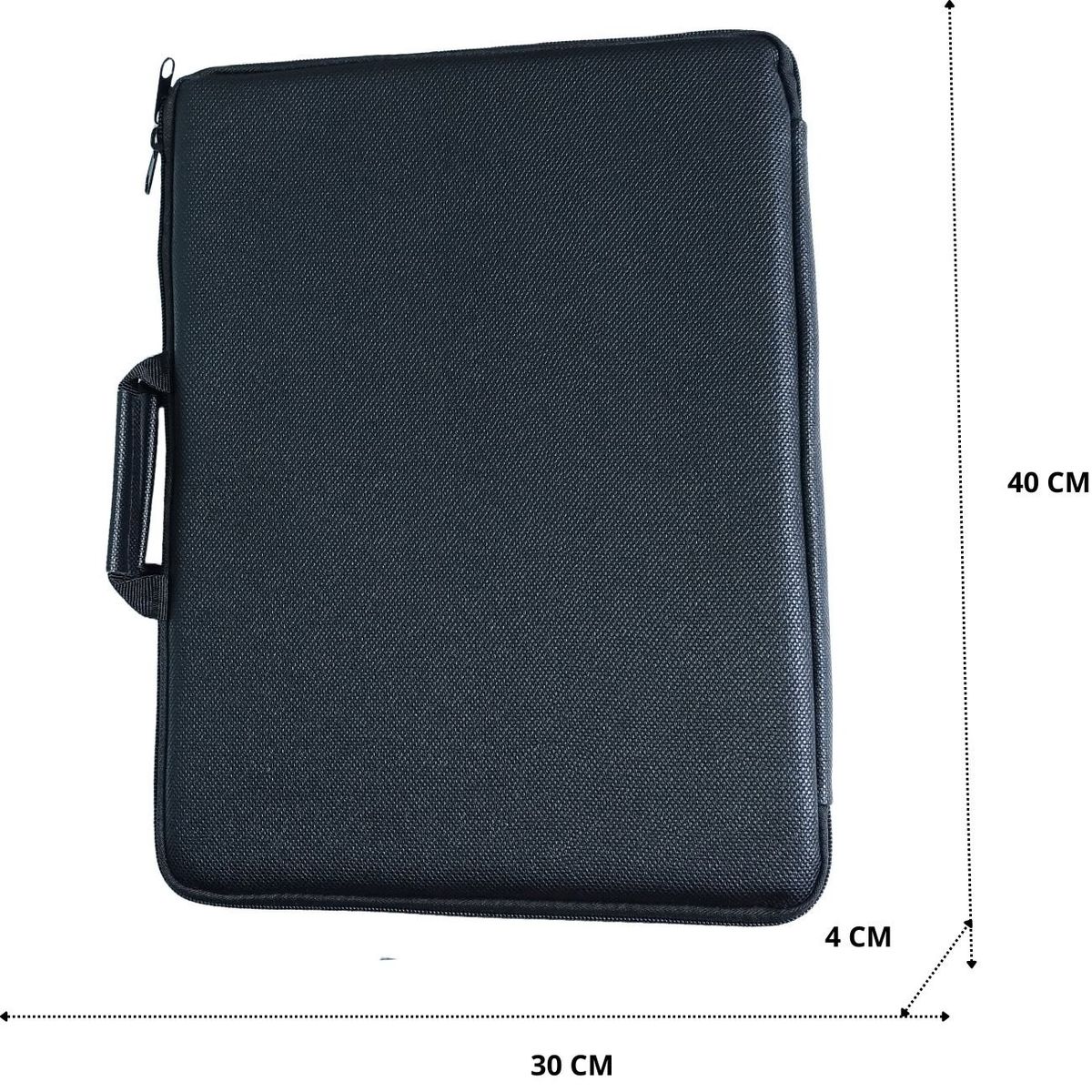 GENERICO - Funda para laptop 15" 17"  cuero con asa -  negro
