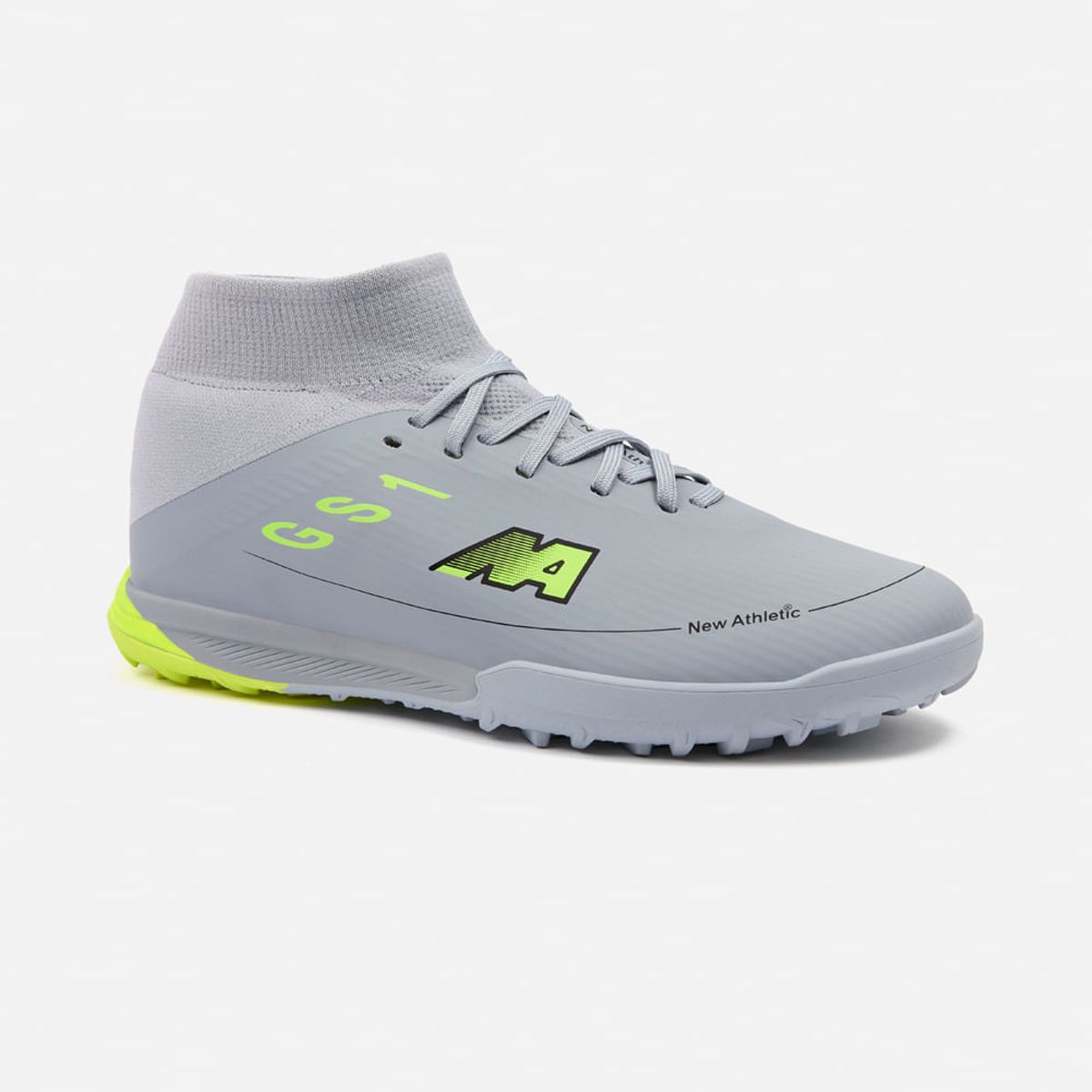 NEW ATHLETIC - Zapatillas New Athletic Football Guets101 Gris Con Verde Neón Hombre