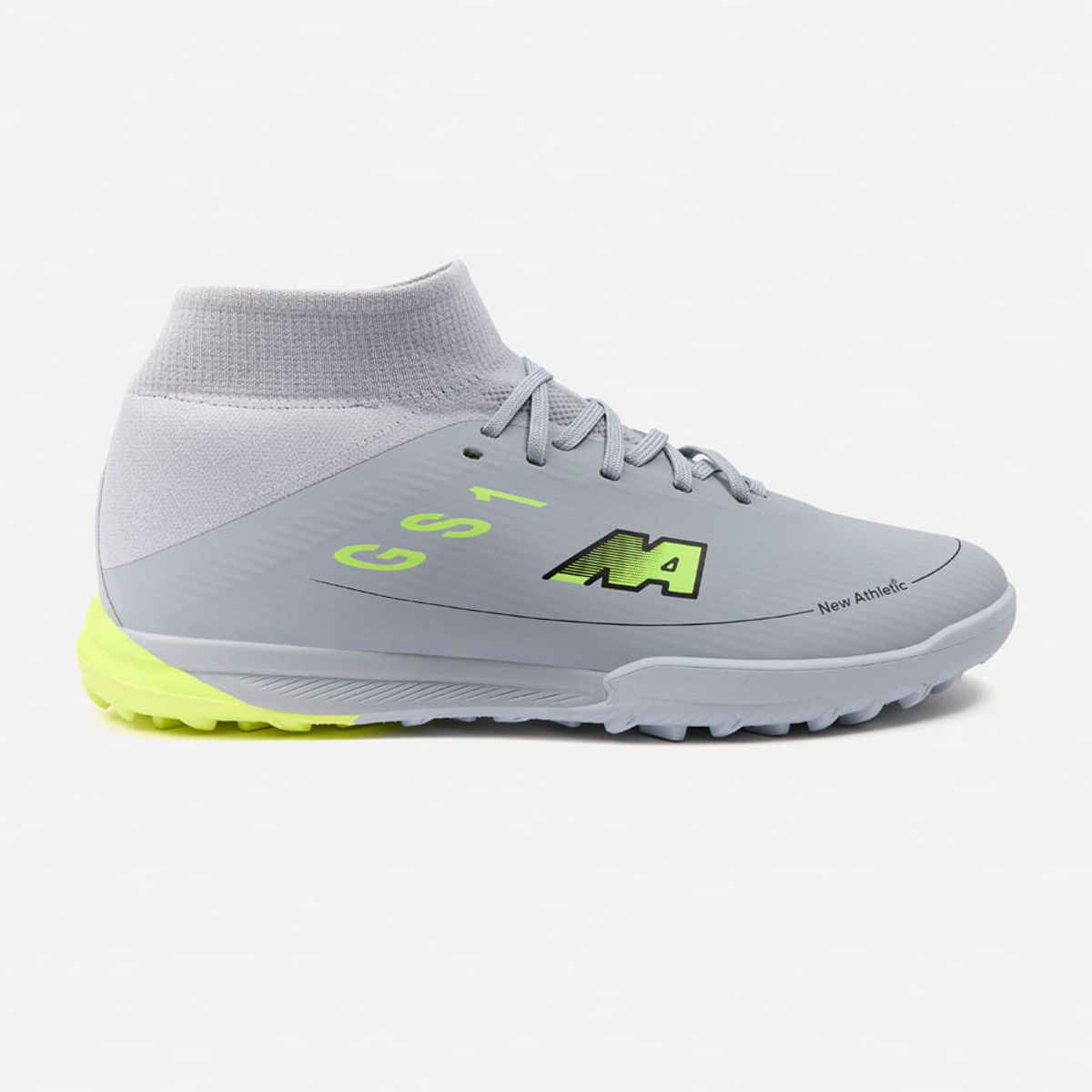 NEW ATHLETIC - Zapatillas New Athletic Football Guets101 Gris Con Verde Neón Hombre