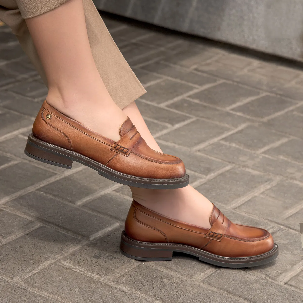 ECCO - Mocasines Mujer Ecco Lipa01 Apache Cuero