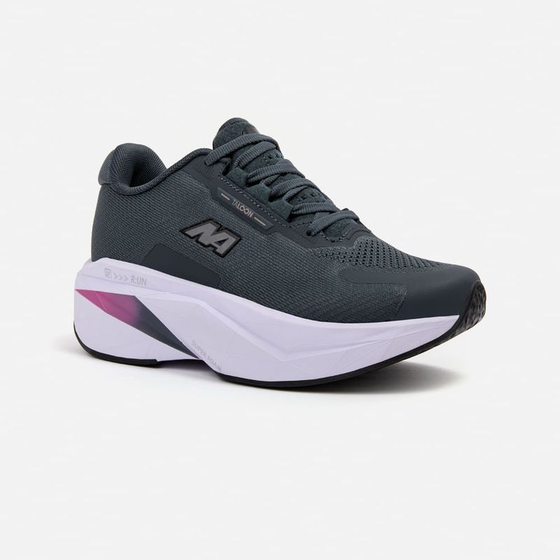 NEW ATHLETIC - Zapatillas New Athletic Running Foam150 Plomo Con Morado Mujer