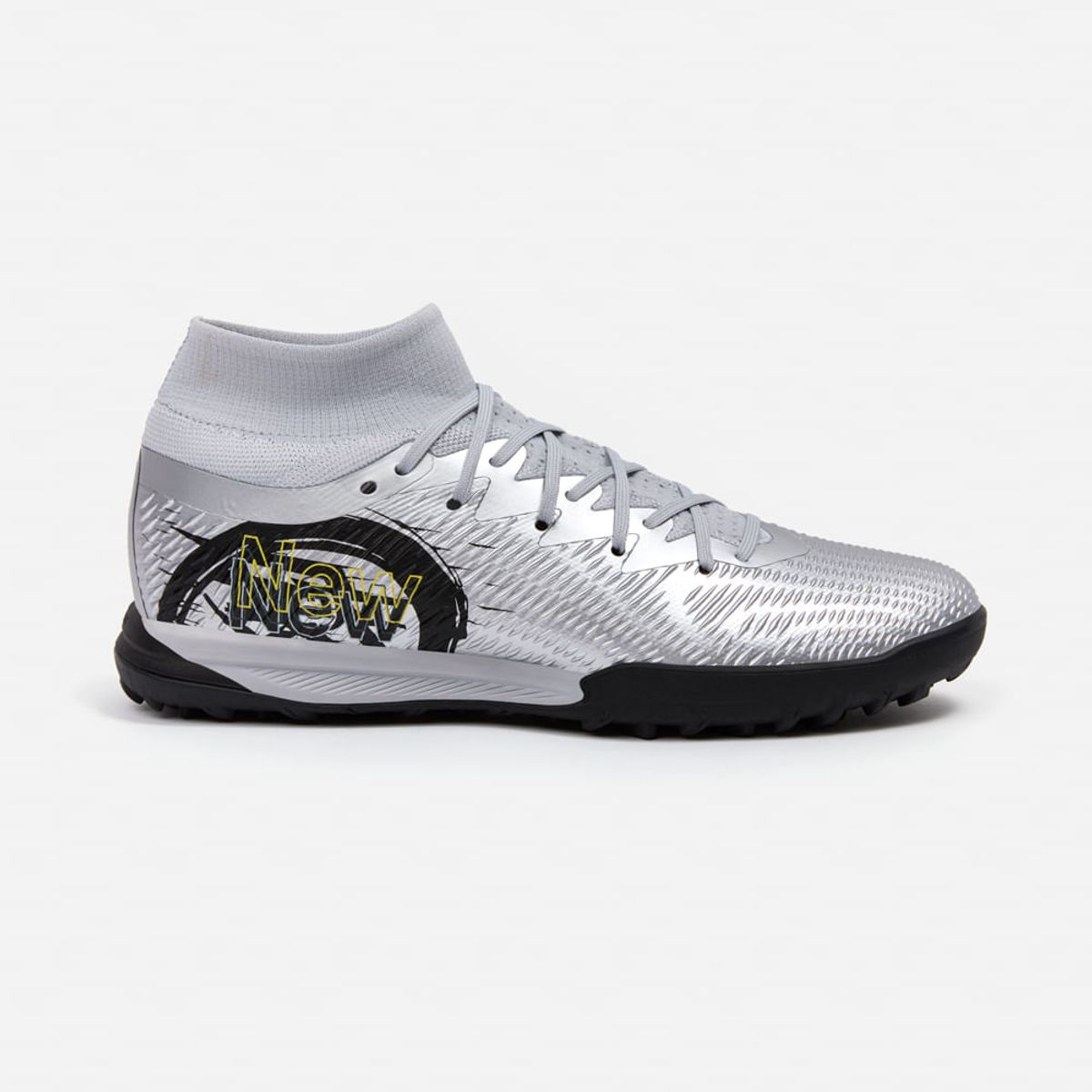 NEW ATHLETIC - Zapatillas New Athletic Football Vortex104 Plateado Con Negro Juvenil