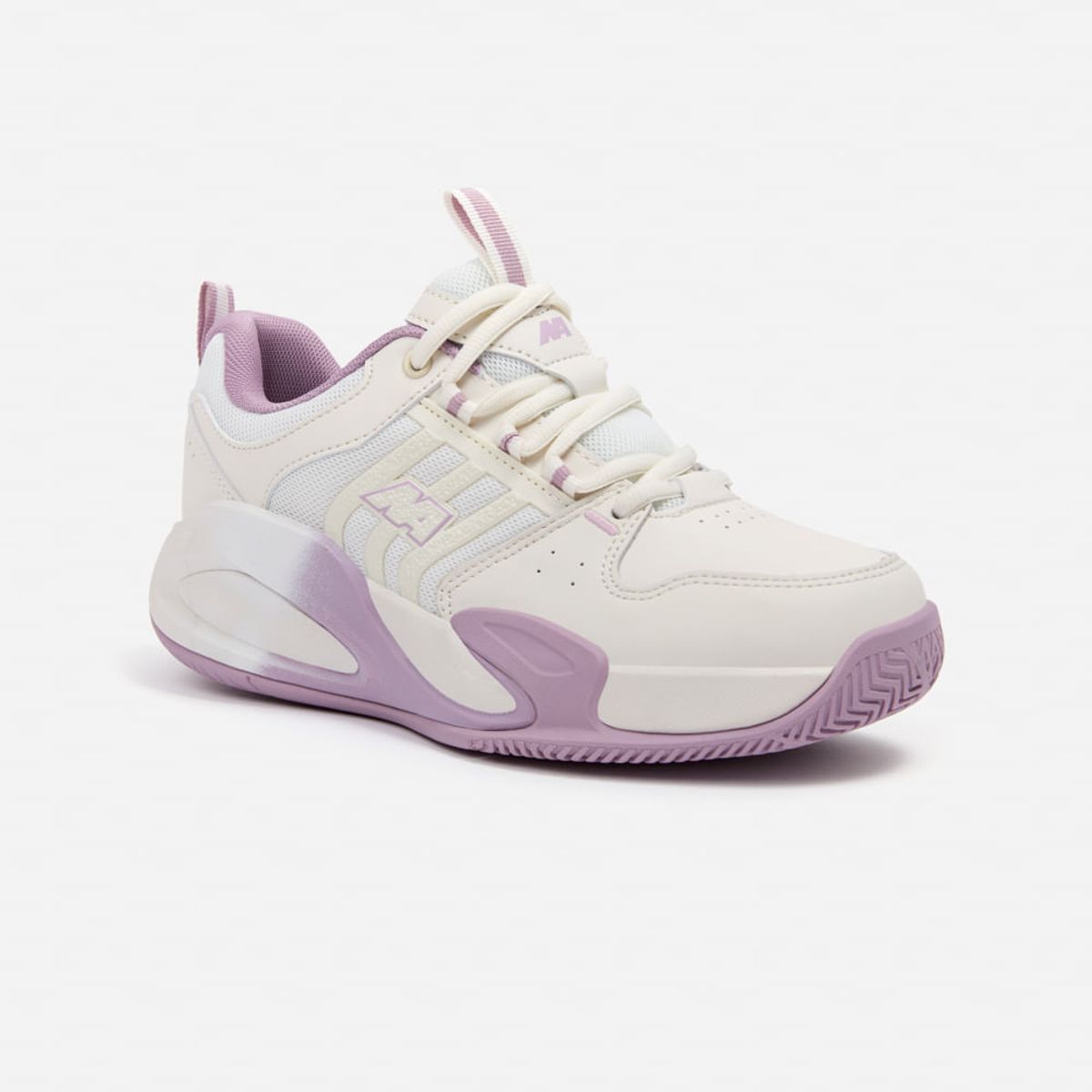 NEW ATHLETIC - Zapatillas New Athletic Tennis Streeth27 Crema Con Lila Mujer