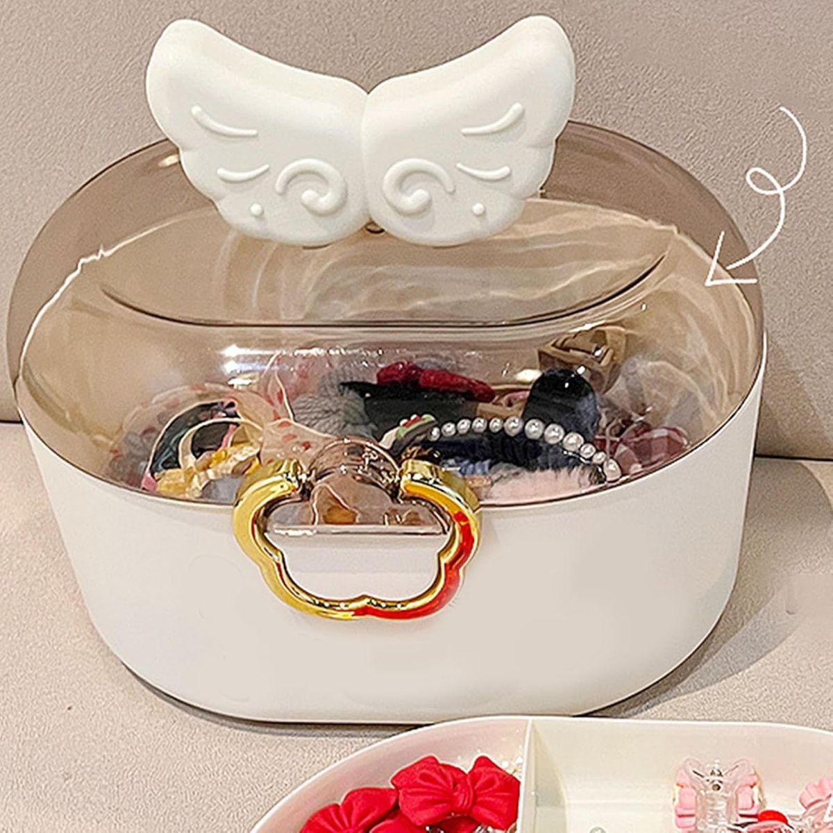 GENERICO - Caja de almacenamiento de accesorios para el cabello para niñas