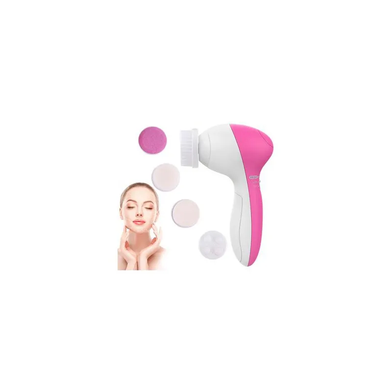 GENERICO - Limpiador facial 5 en 1 cepillo masajeador exfoliante eléctrico