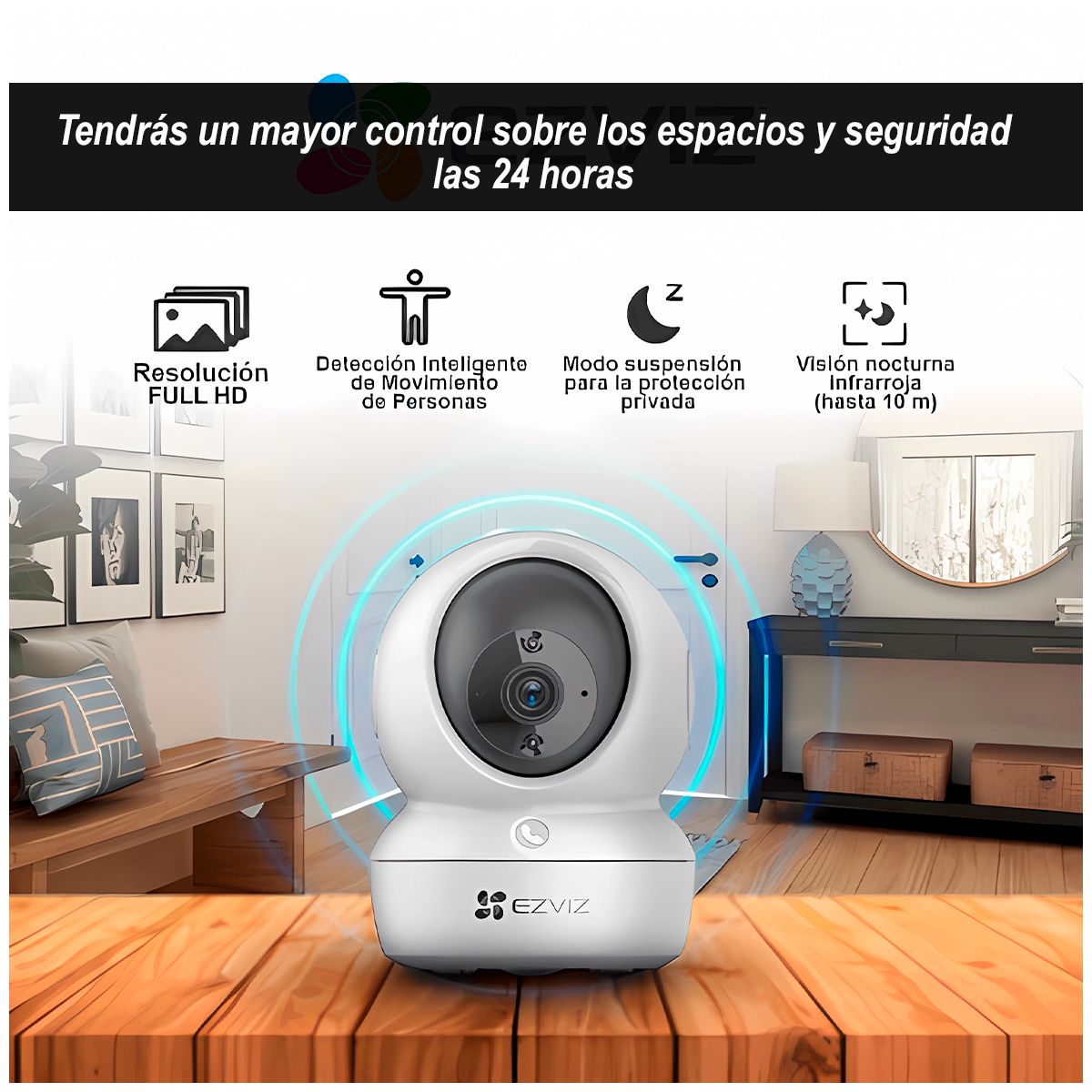 GENERICO - Cámara De Seguridad Robótica Visión Nocturna