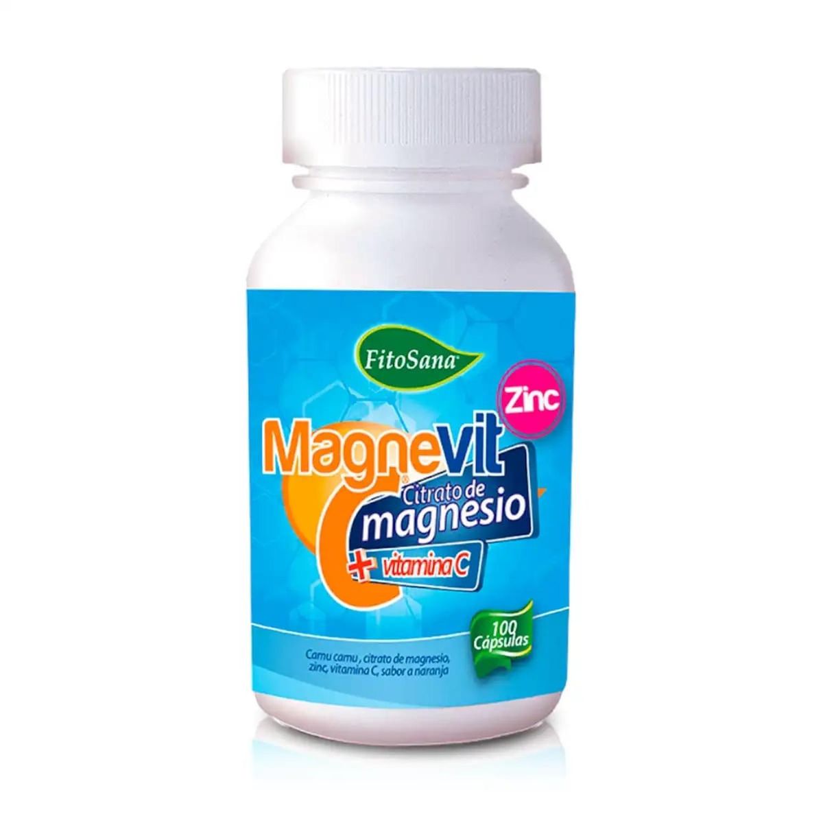 FITOSANA - Magnevit C - Magnesio y Vitamina C - Energía (100 Cápsulas) - Fitosana