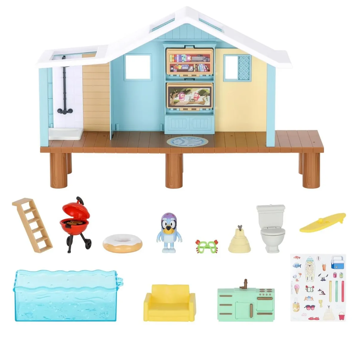 BLUEY - Casa de Playa Bluey con más de 10 Accesorios