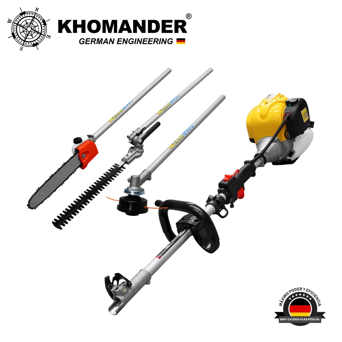 KHOMANDER - MOTOGUADAÑA MULTIFUNCIONAL - DESBROZADORA CON MOTOR DE 4 TIEMPOS - KHOMANDER