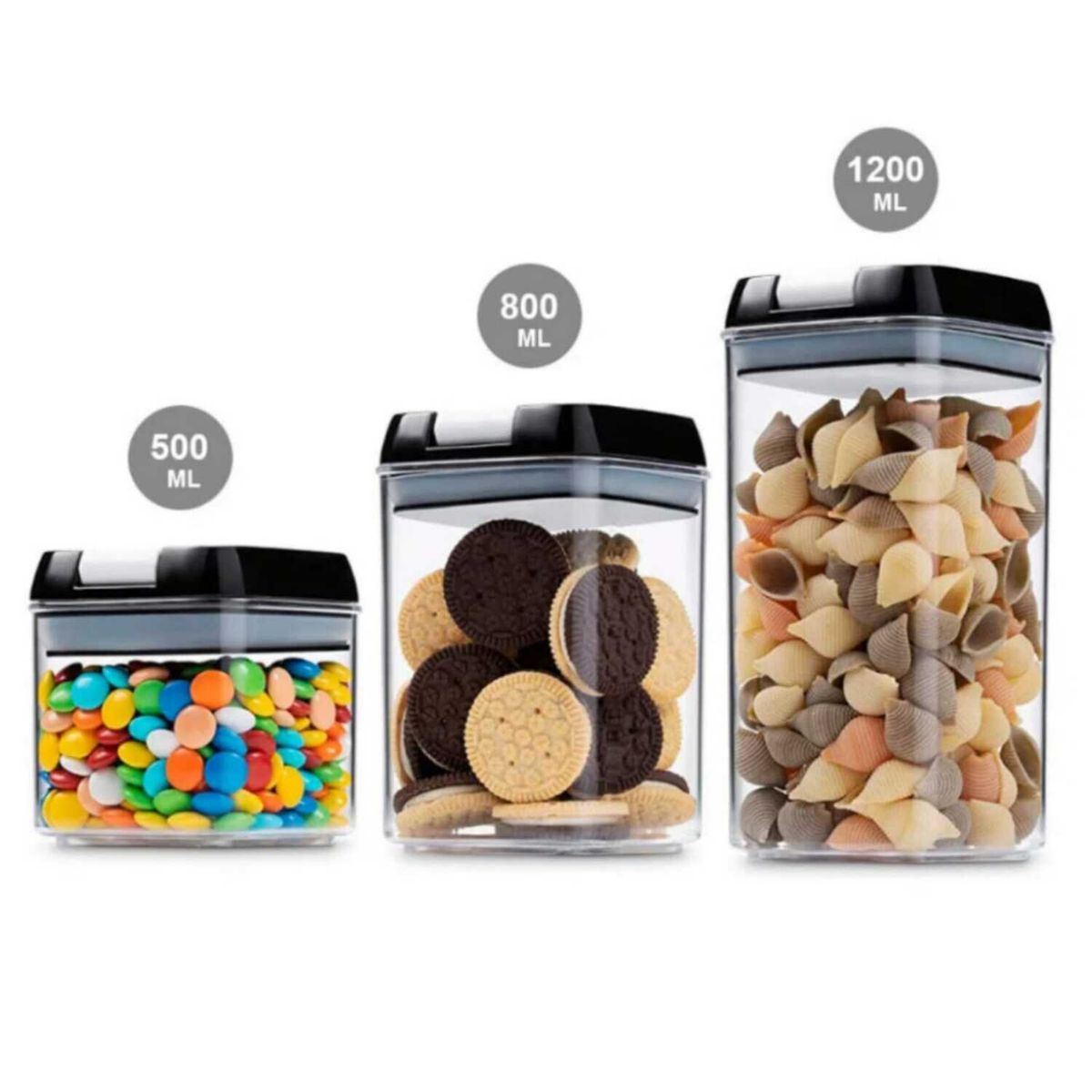 GENERICO - Set 6 frascos contenedores cereal y menestras