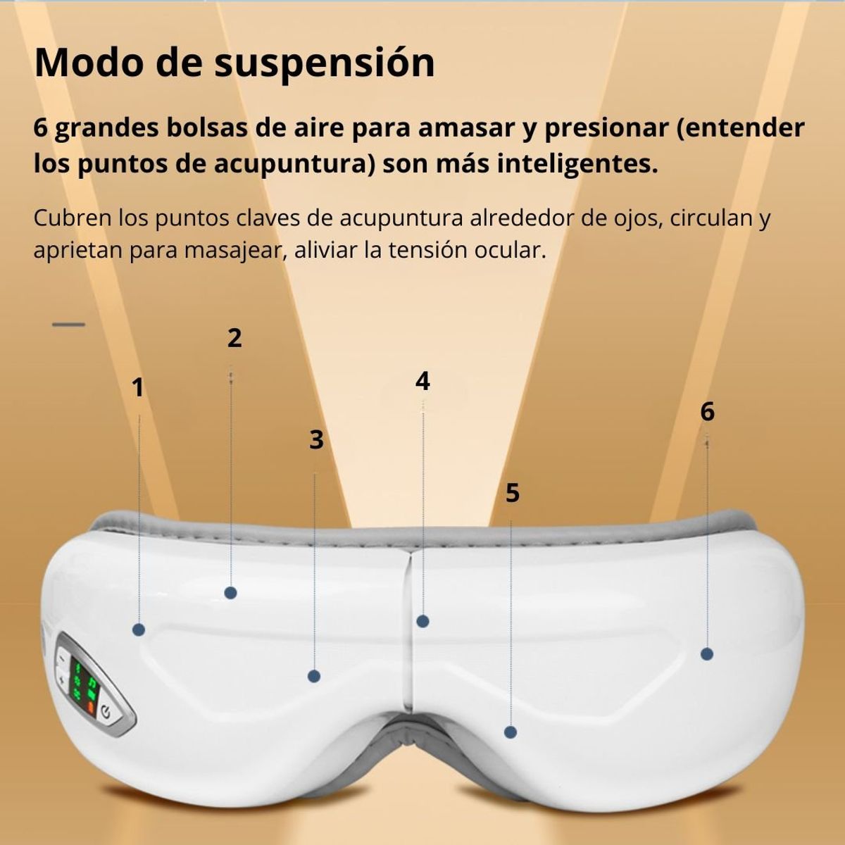 GENERICO - Masajeador de Ojos con Vibración y Presión de Aire Caliente YBY-M060