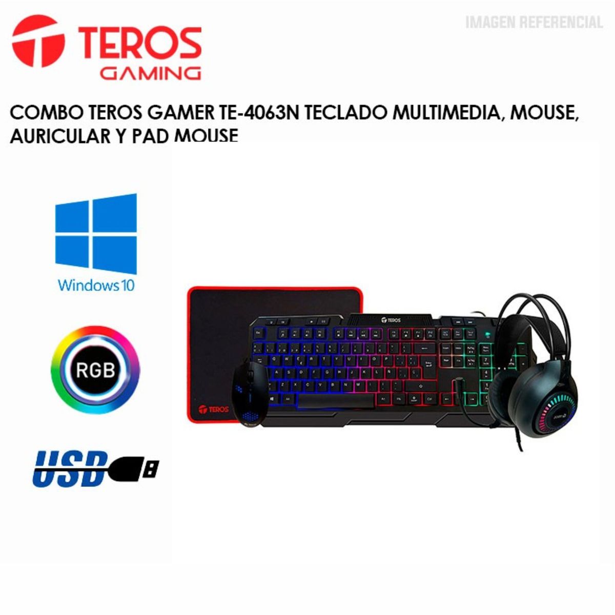 INTEL - COMPUTADORA GAMER I3 10100F, RX580 8GB, 16GB RAM, MONITOR 24, KIT 4 EN 1