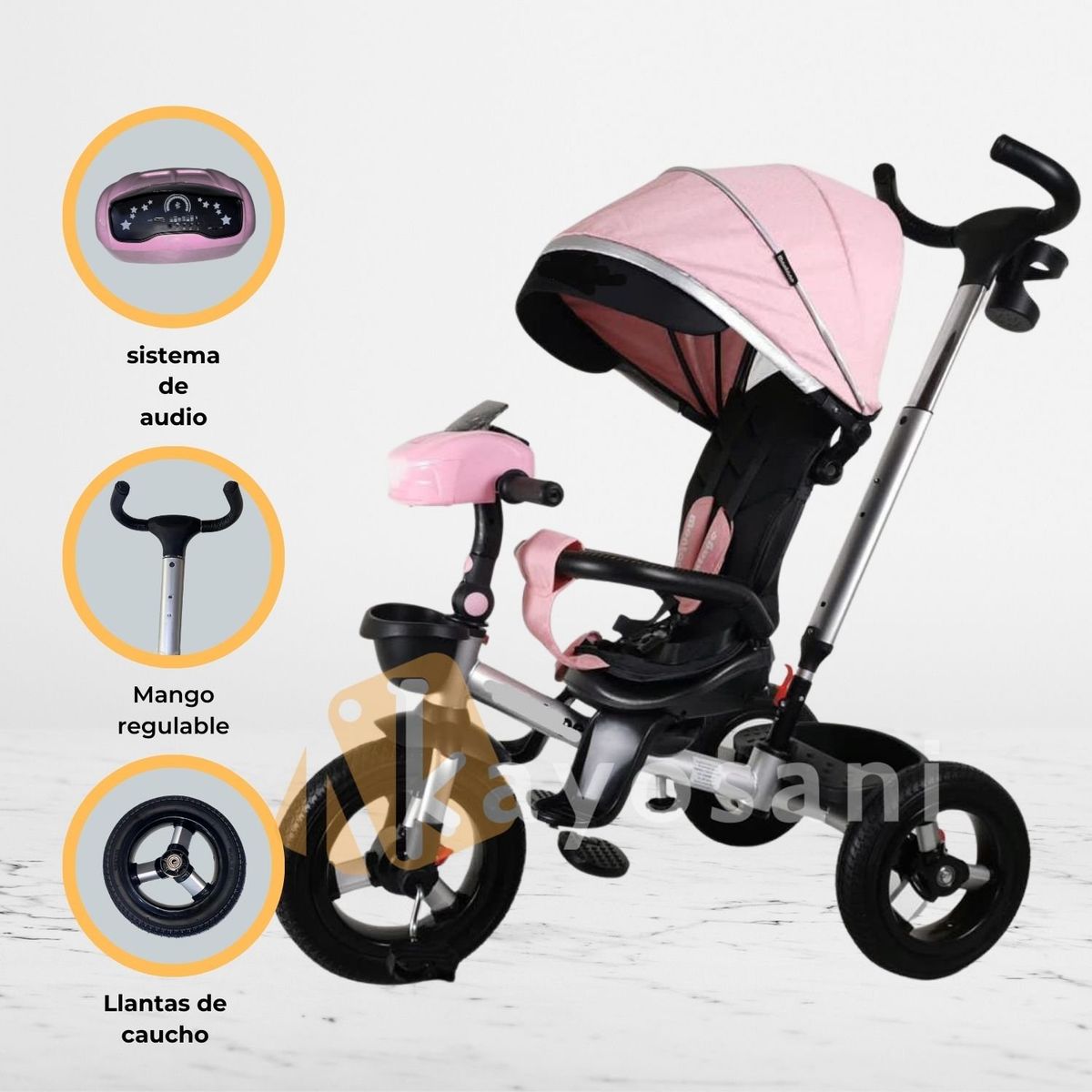BABY - Triciclo Guiador BABY «BELEONY» Pink