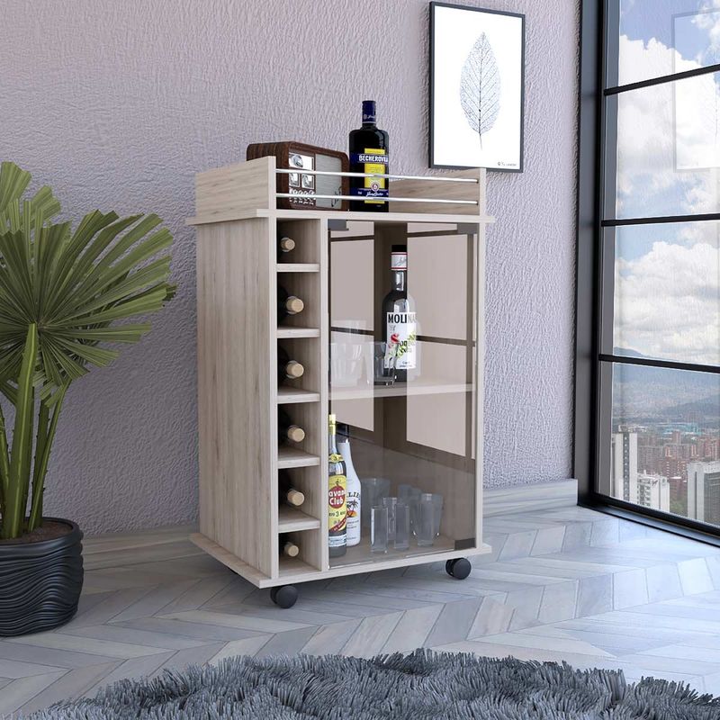 GENERICO - BAR SANTORINI CENIZA - ENVÍO ARMADO Y MELAMINA 18mm