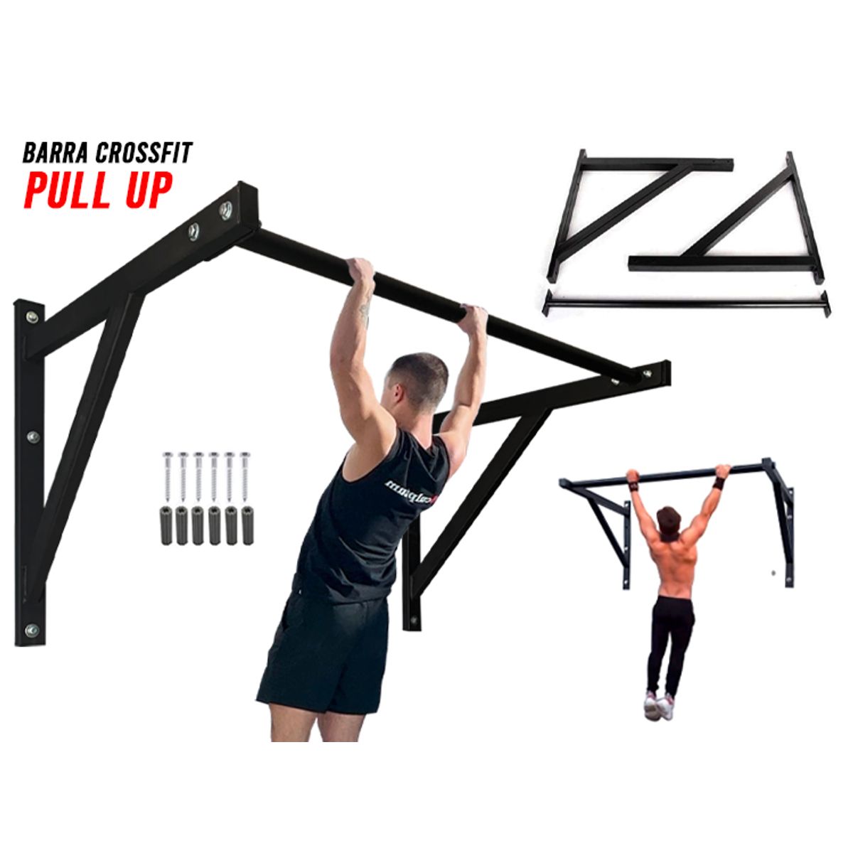 HOLGU - Barra Dominadas Crossfit Pull Up Reforzada Pro MAS GUANTES