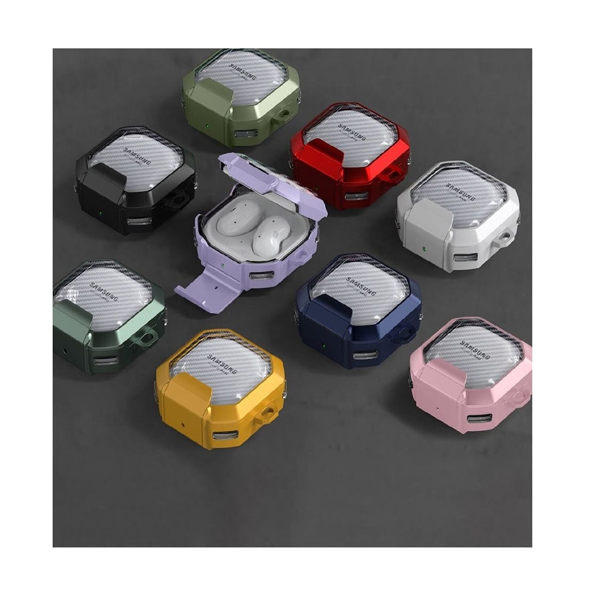 GENERICO - case TPU para Galaxy Buds pro buds 2 buds 2 pro FE LIVE Blanco