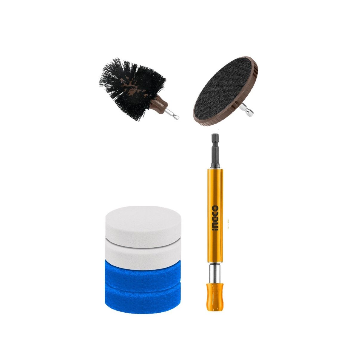 INGCO TOOLS - Set De Escobillas Para Taladro 11 Piezas Ingco