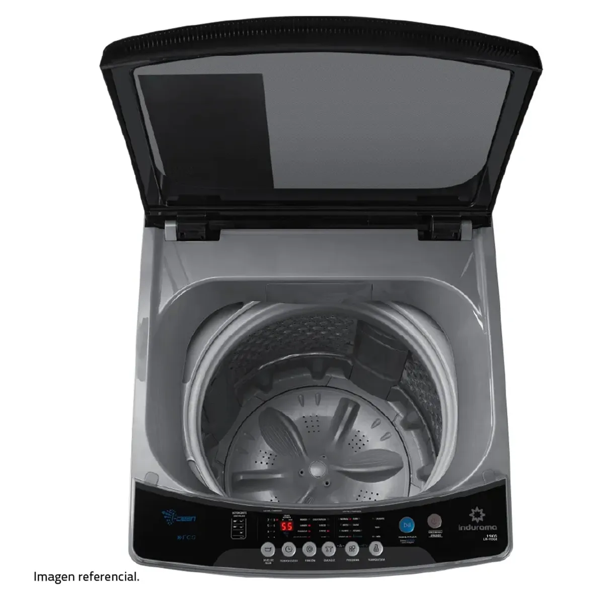 INDURAMA - Lavadora Automática Indurama LRI-11DGR 11kg Gris Oscuro