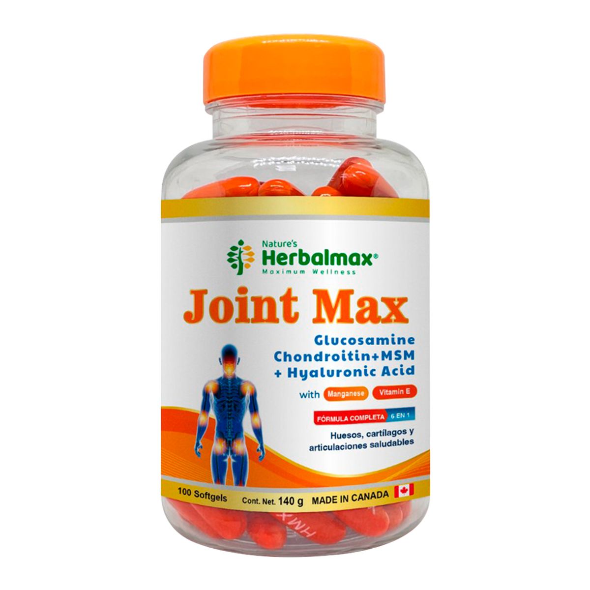 GENERICO - Joint Max Herbalmax Soporte Articular 1400mg 100 Softgels