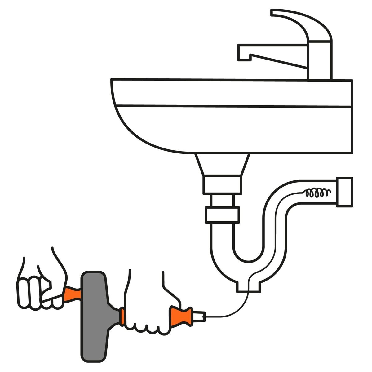 TRUPER - Desatorador de tubería drenaje tambor Truper