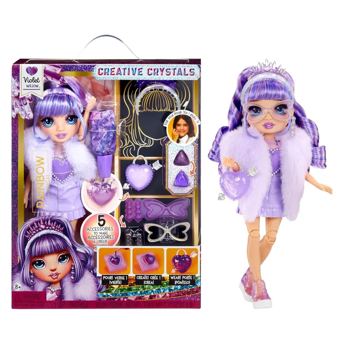 RAINBOW HIGH - Muñeca Rainbow High Creative Crystals Violet