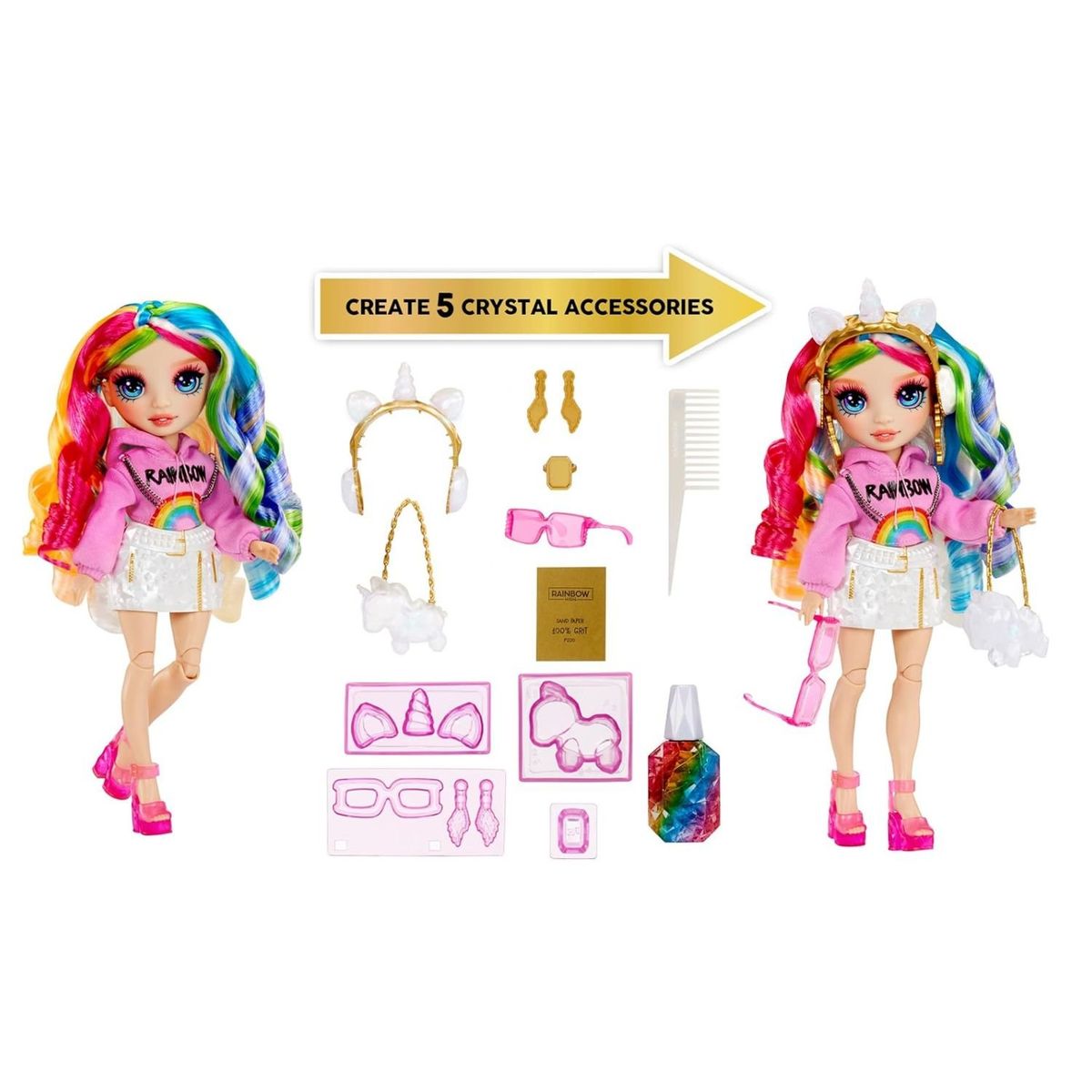 RAINBOW HIGH - Muñeca Rainbow High Creative Crystals Amaya